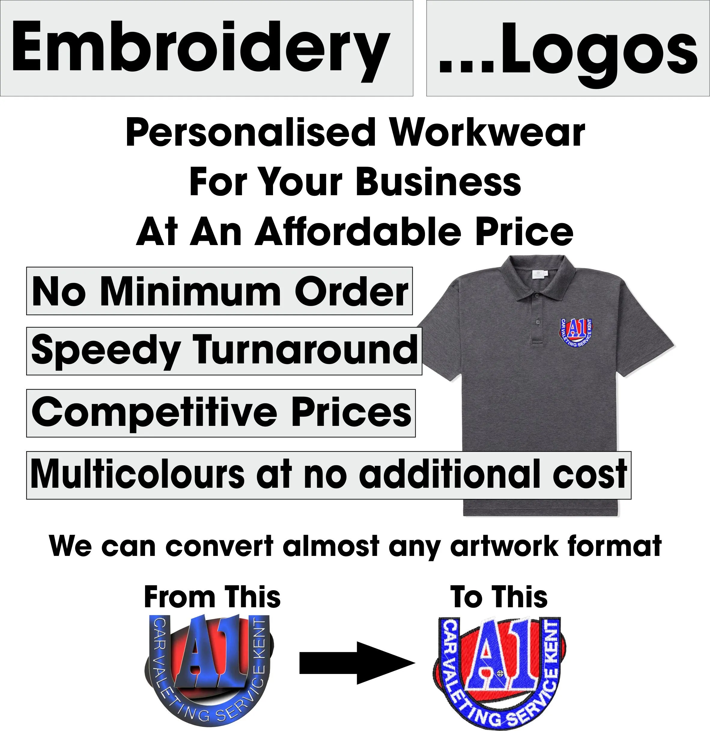 2 Polos & 1 Hoody with Embroidered LOGO (discount applied at checkout)