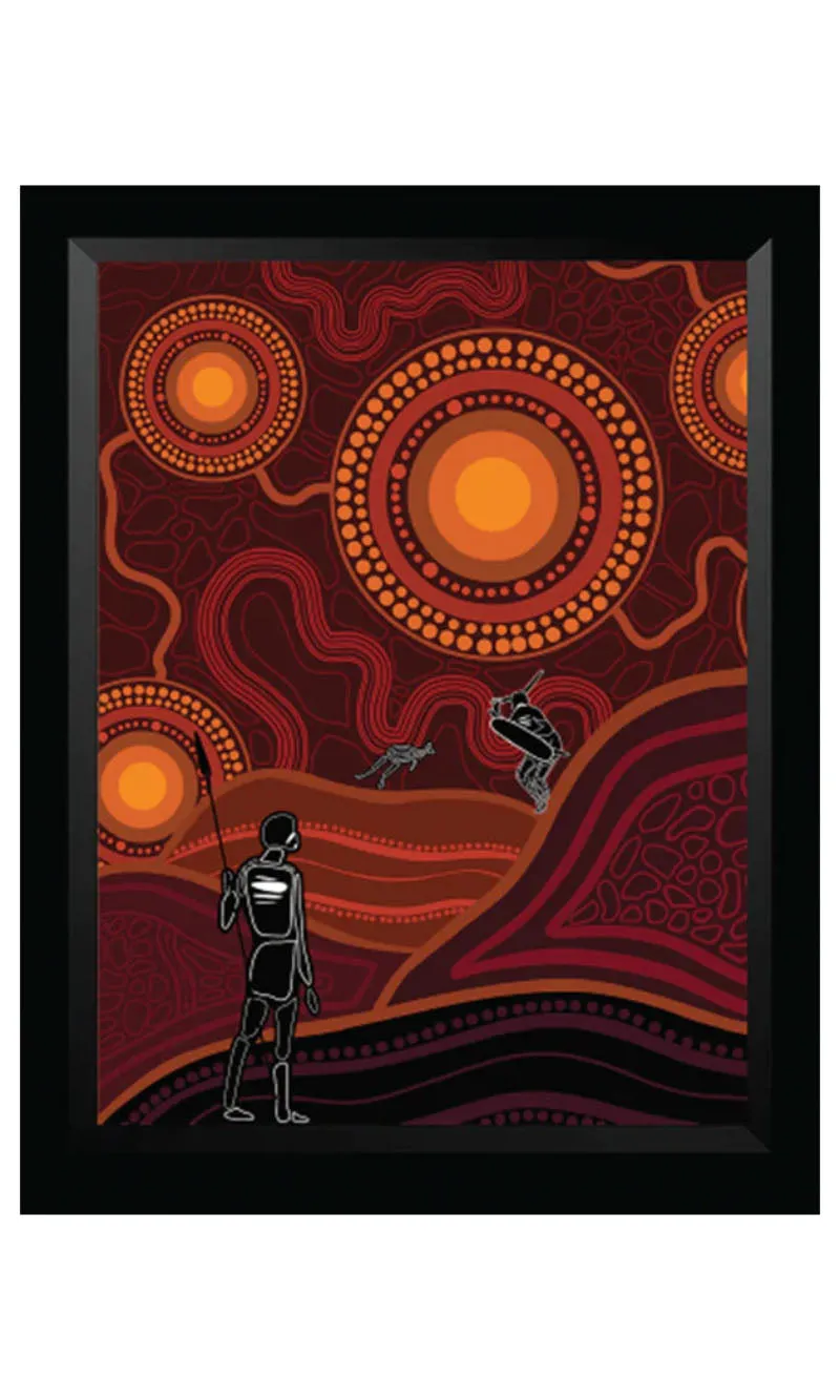 Aboriginal Art Ladies Fitted Polo Woka
