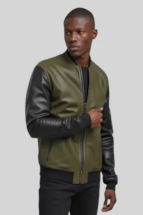 Adriano Leather Bomber Jacket