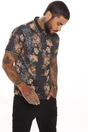 Alton Short Sleeve Polo - Black