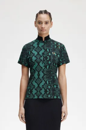 Amy Winehouse Snake Print Polo Shirt