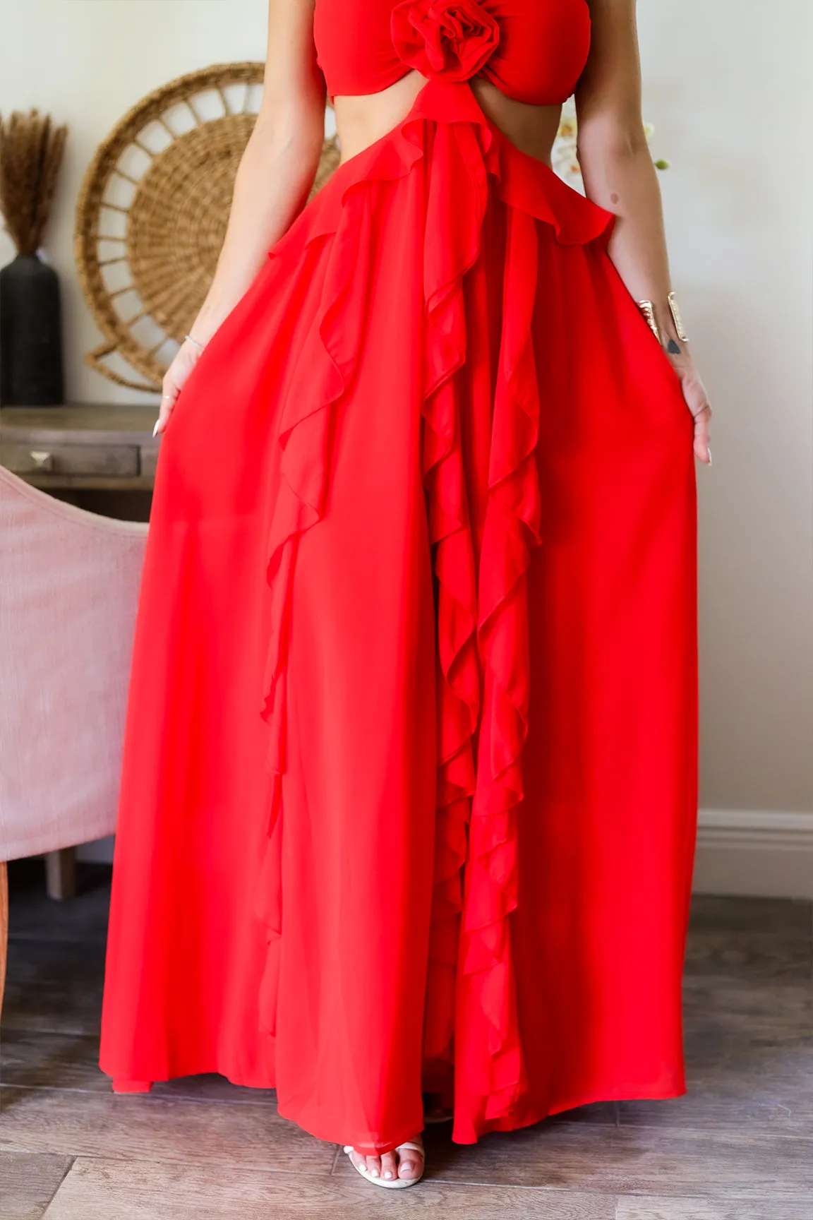 Ania Maxi Dress- Red