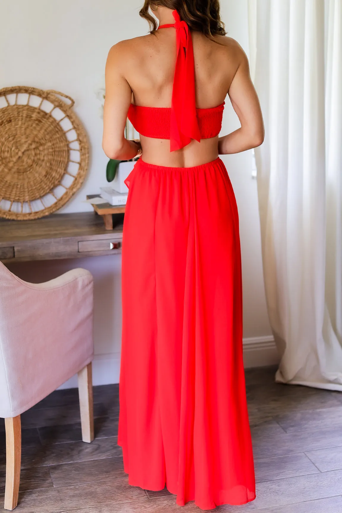Ania Maxi Dress- Red