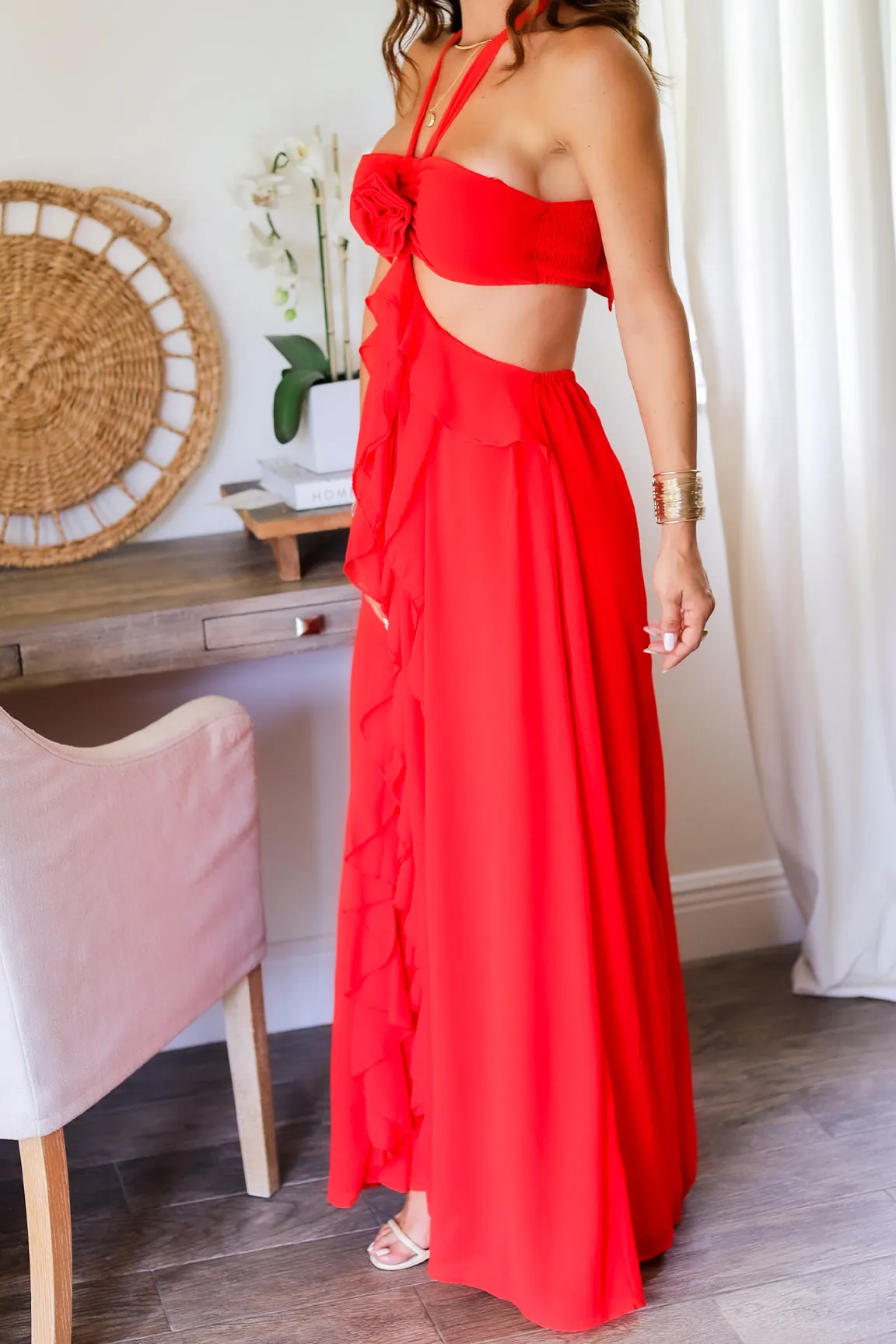Ania Maxi Dress- Red