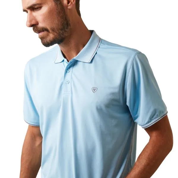 Ariat Mens Logo Fitted Short Sleeve Polo Shirt