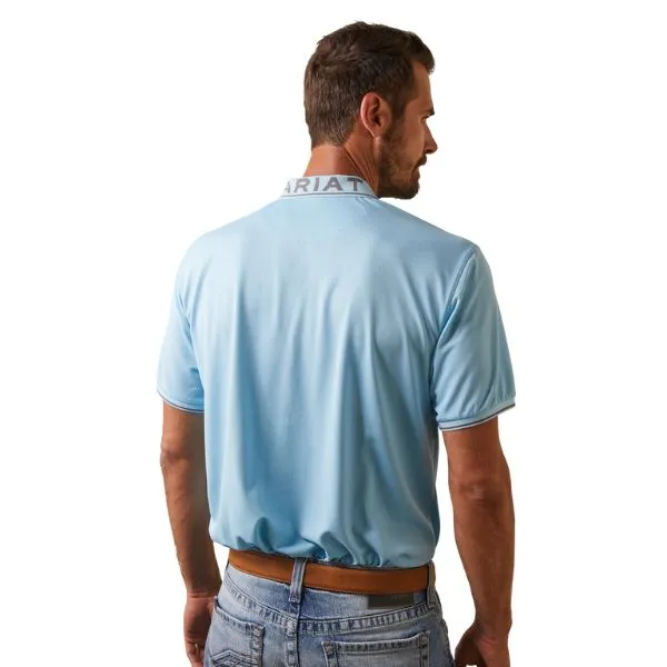 Ariat Mens Logo Fitted Short Sleeve Polo Shirt