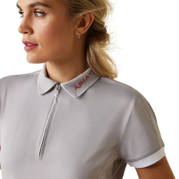Ariat Womens Bandera 1/4 Zip Short Sleeve Polo Shirt