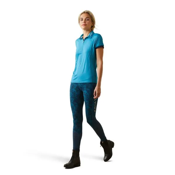 Ariat Womens Bandera 1/4 Zip Short Sleeve Polo Shirt