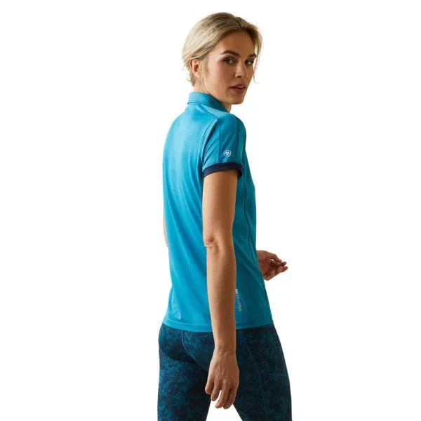 Ariat Womens Bandera 1/4 Zip Short Sleeve Polo Shirt