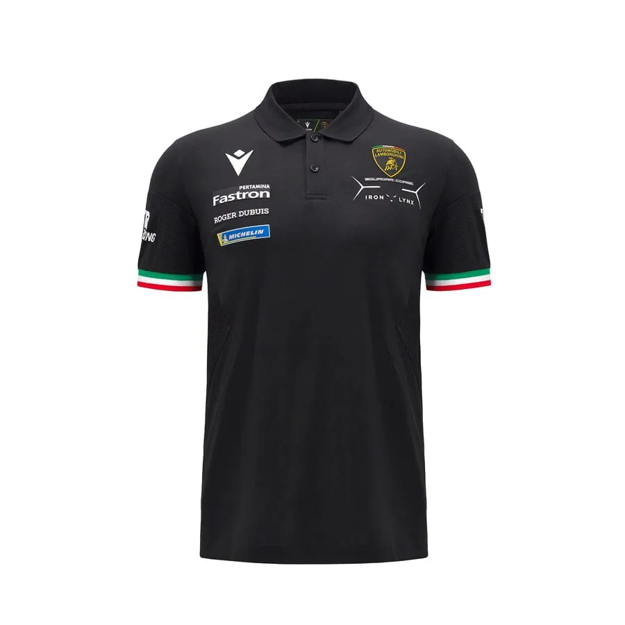 Automobili Lamborghini SC63 Hypercar Men's Team Polo Shirt - Black/White