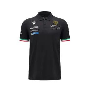 Automobili Lamborghini SC63 Hypercar Men's Team Polo Shirt - Black/White