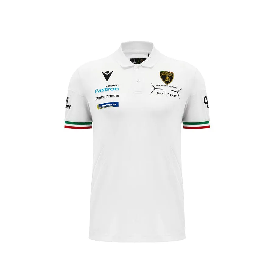 Automobili Lamborghini SC63 Hypercar Men's Team Polo Shirt - Black/White