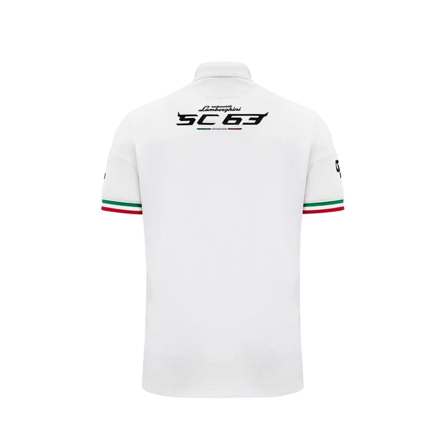 Automobili Lamborghini SC63 Hypercar Men's Team Polo Shirt - Black/White