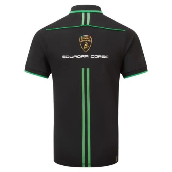 Automobili Lamborghini Squadra Corse Kids Team Polo Shirt - Youth Black