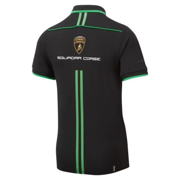 Automobili Lamborghini Squadra Corse Kids Team Polo Shirt - Youth Black