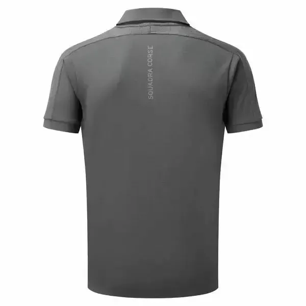Automobili Lamborghini Squadra Corse Travel Polo Shirt - Blue/Orange/Gray