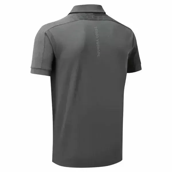 Automobili Lamborghini Squadra Corse Travel Polo Shirt - Blue/Orange/Gray