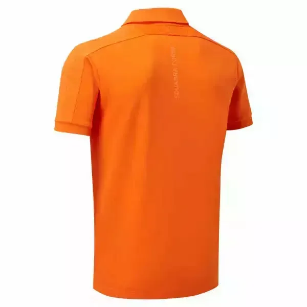 Automobili Lamborghini Squadra Corse Travel Polo Shirt - Blue/Orange/Gray