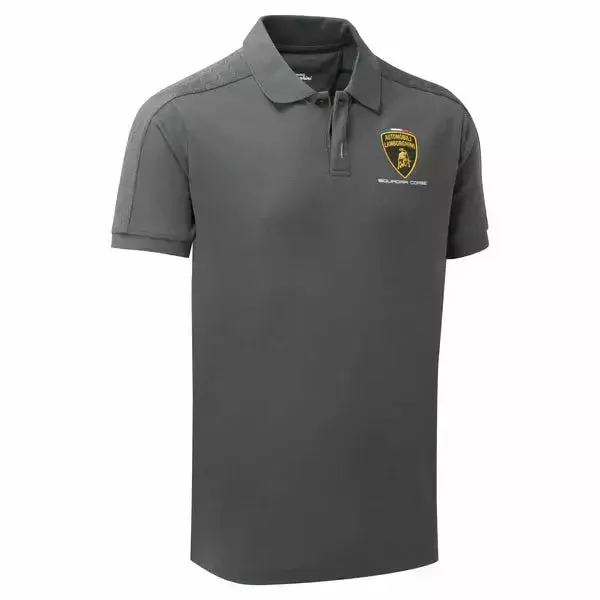 Automobili Lamborghini Squadra Corse Travel Polo Shirt - Blue/Orange/Gray