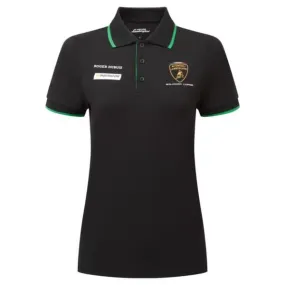 Automobili Lamborghini Squadra Corse Women's Team Polo Shirt - Black