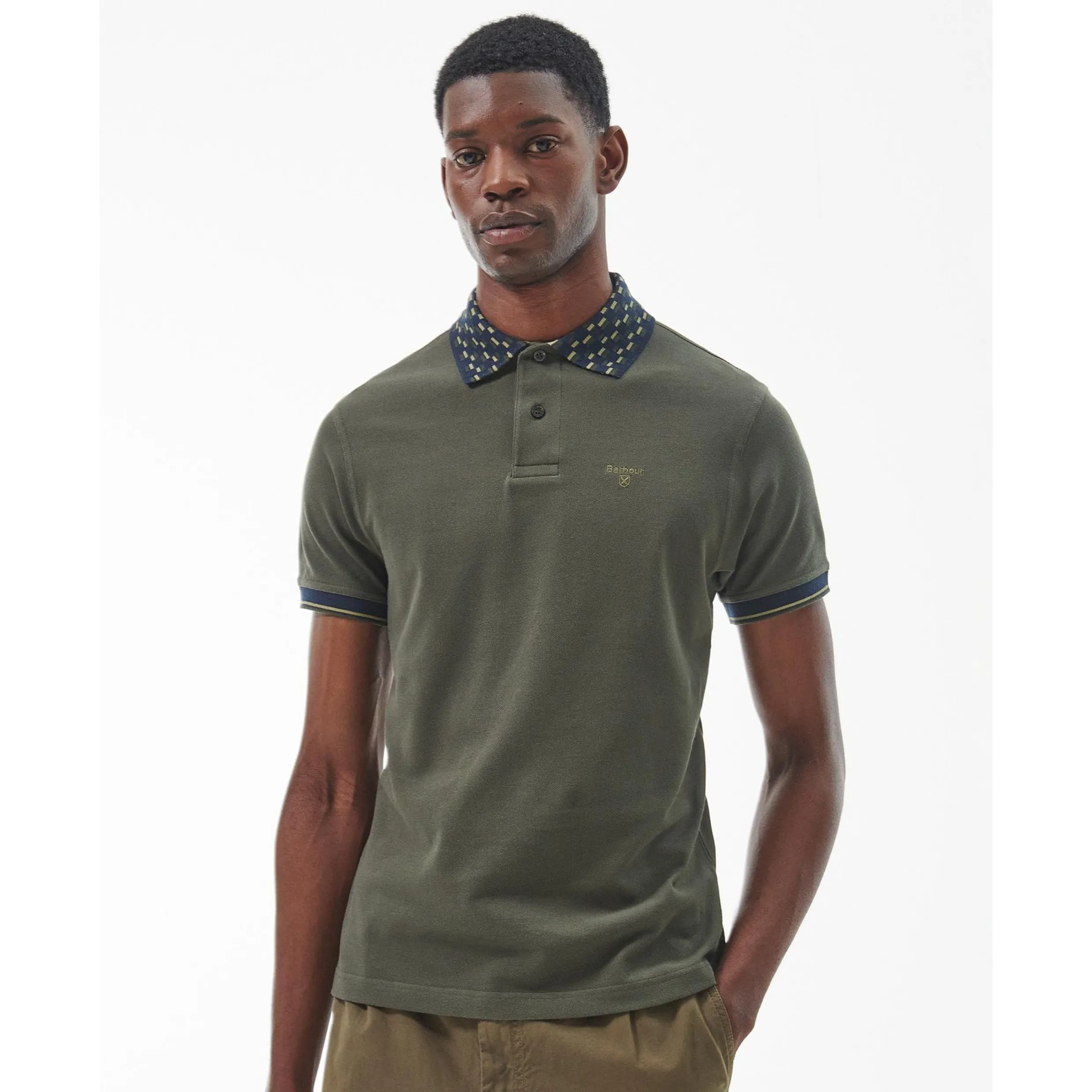 Barbour Middleham Tailored Polo Shirt Olive MML1332OL51
