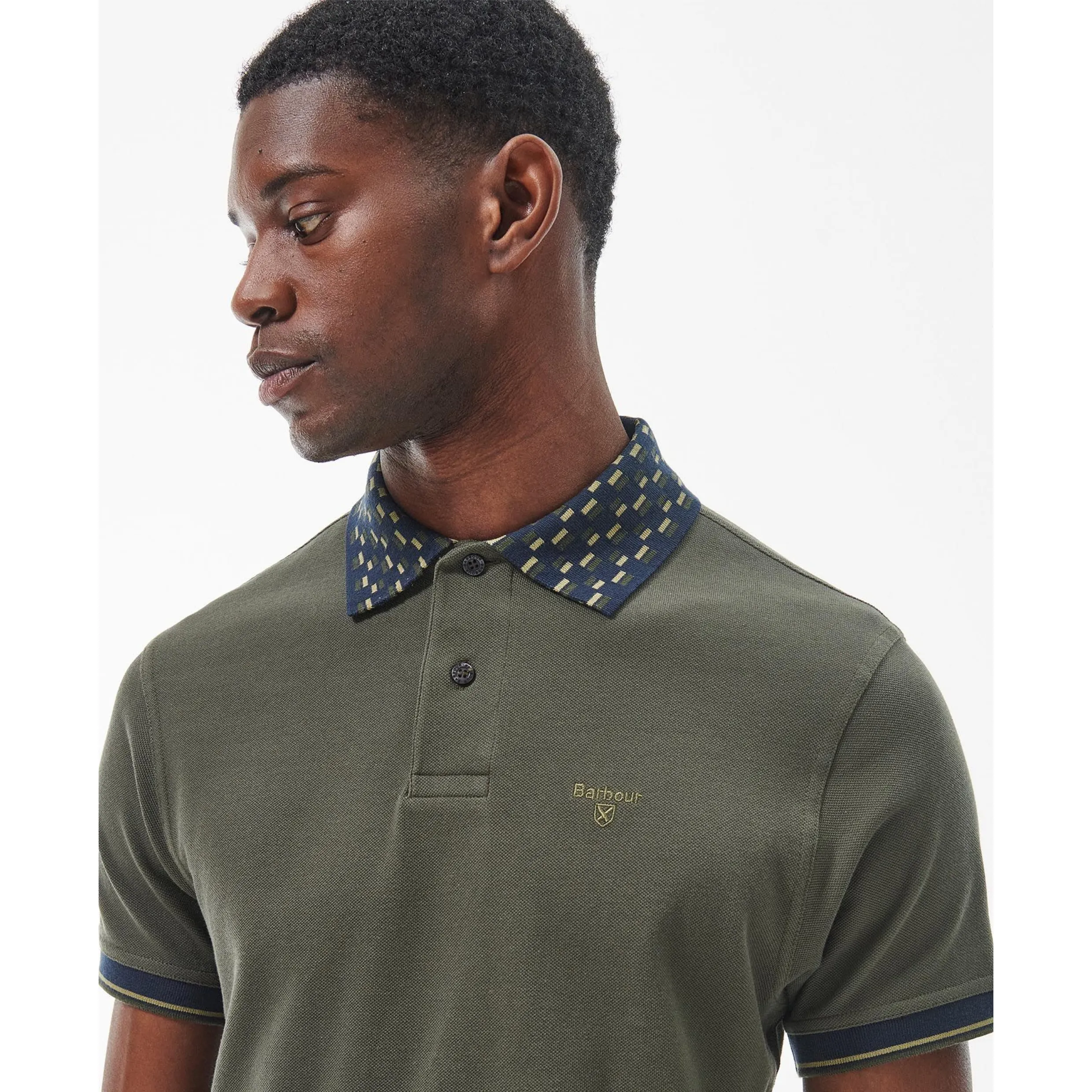 Barbour Middleham Tailored Polo Shirt Olive MML1332OL51