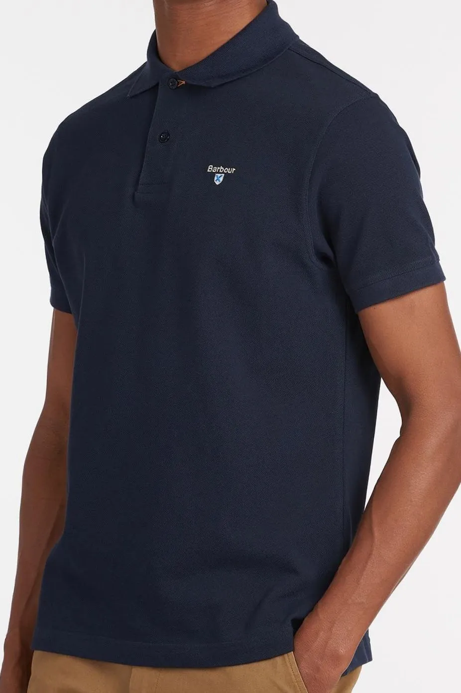 Barbour Polo Shirt-Tartan Pique-New Navy-MML0012NY31