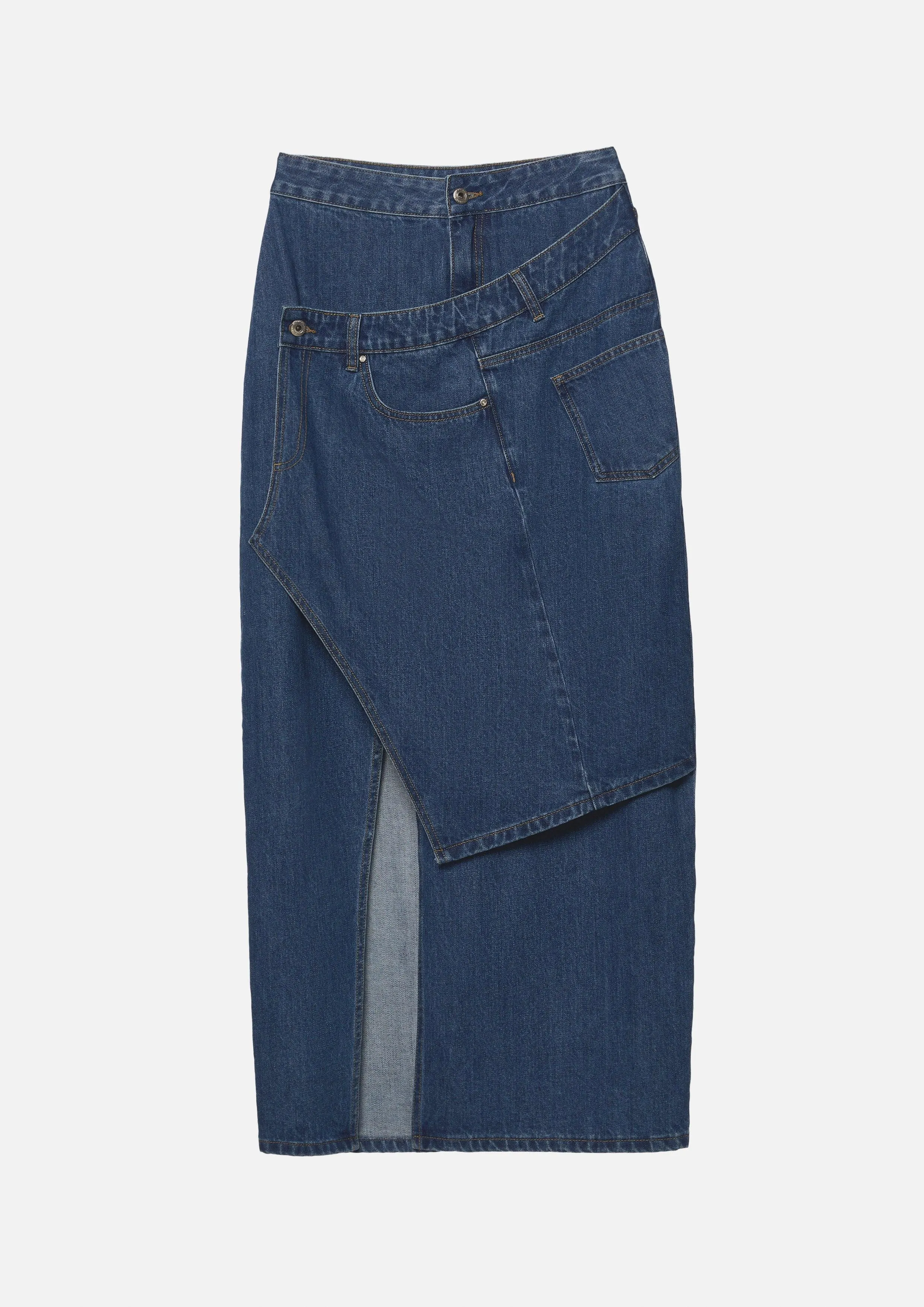 Beachside Oasis Denim Pencil Skirt