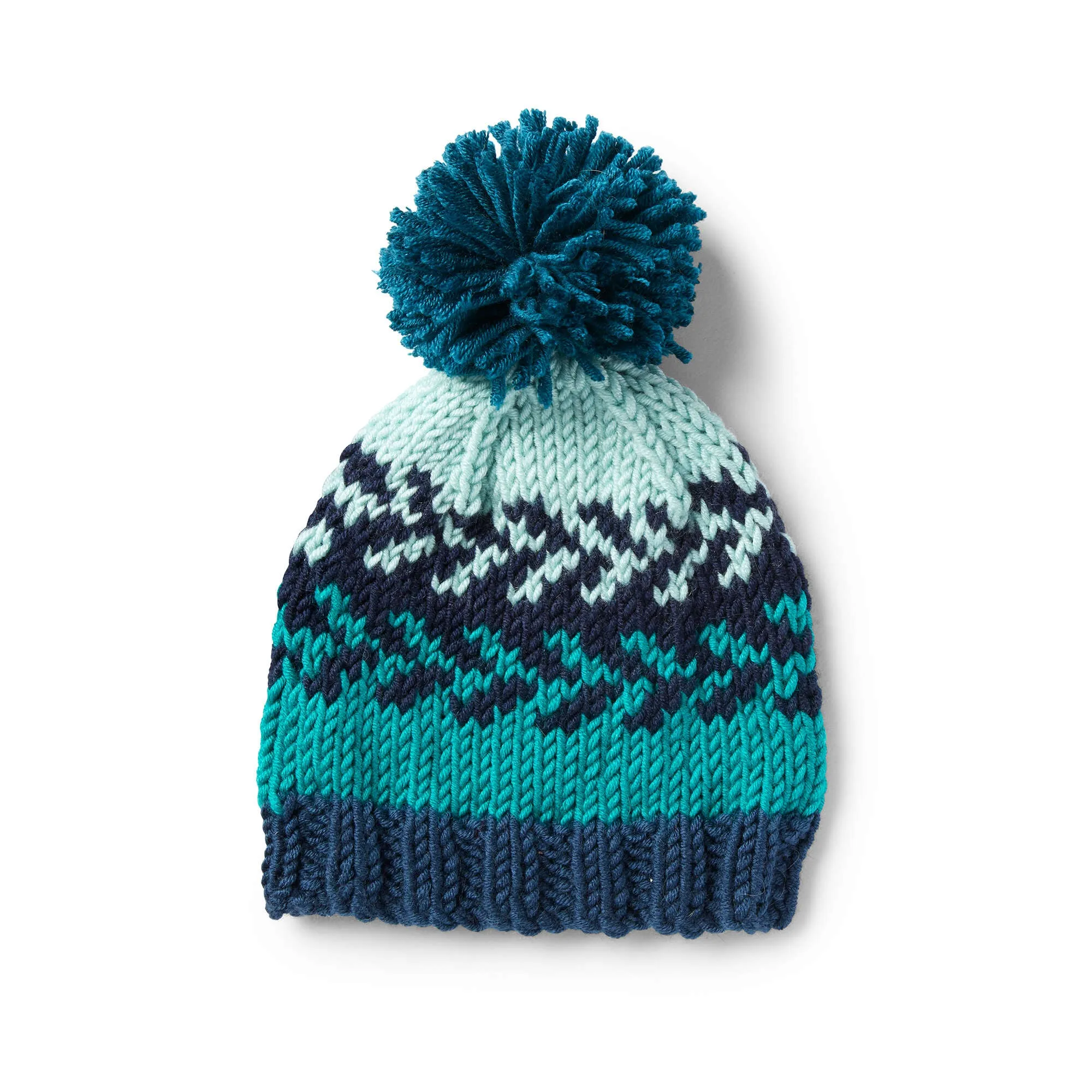 Caron Easy Knit Fair Isle Baby & Kids Hat