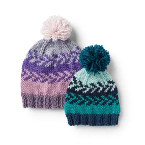Caron Easy Knit Fair Isle Baby & Kids Hat