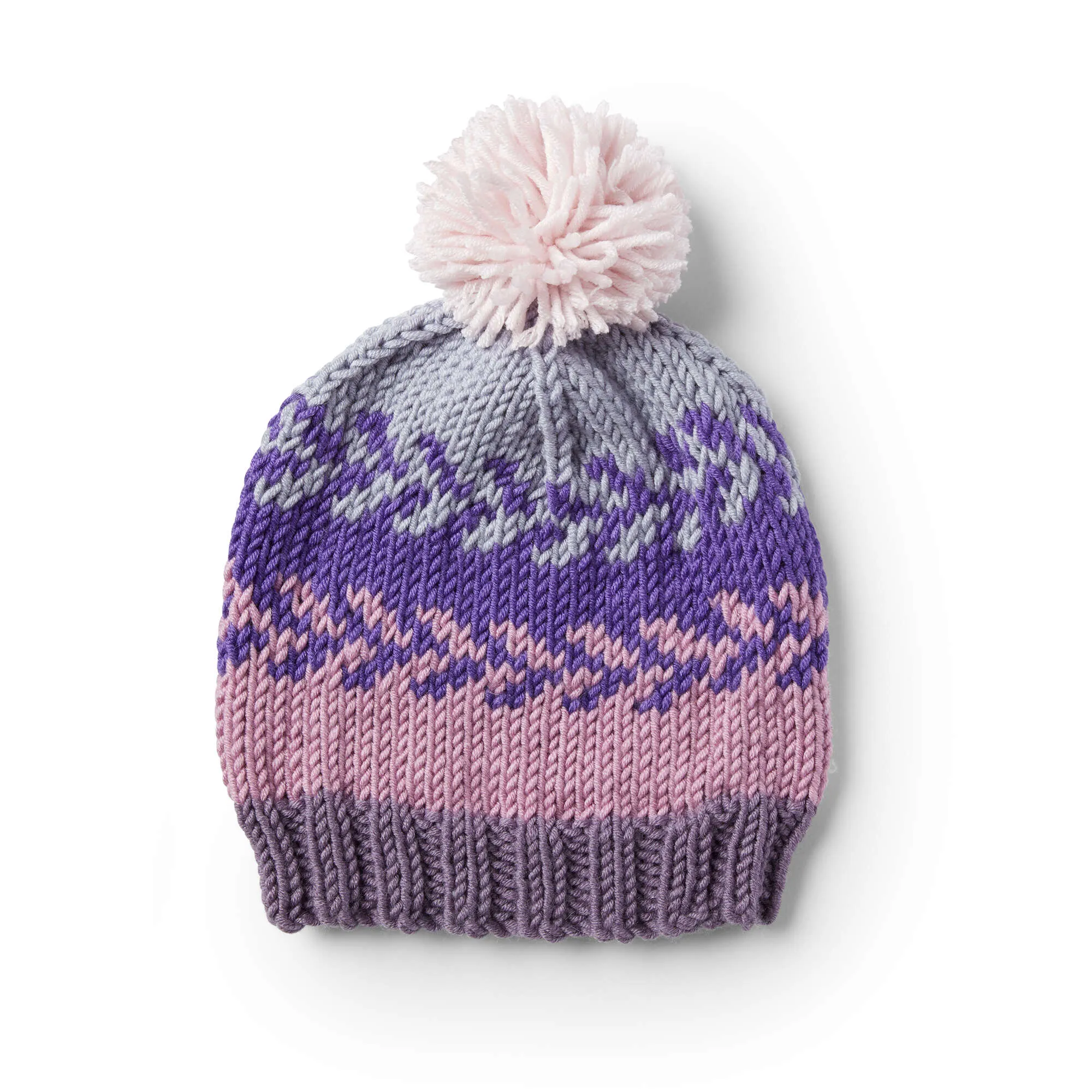 Caron Easy Knit Fair Isle Baby & Kids Hat