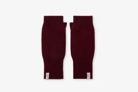 Cashmere Fingerless Gloves - Burgundy