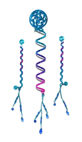 Celtic Blue Rainbow Complete Set - 6" Ponytail Holder