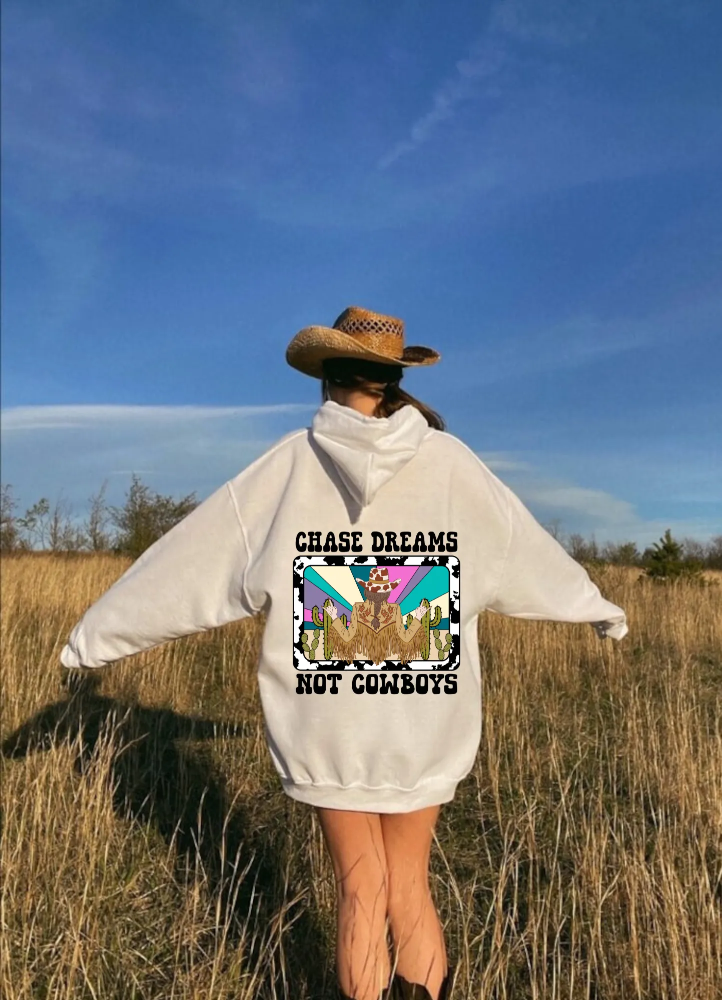 Chase Dreams Not Cowboys Hoodie