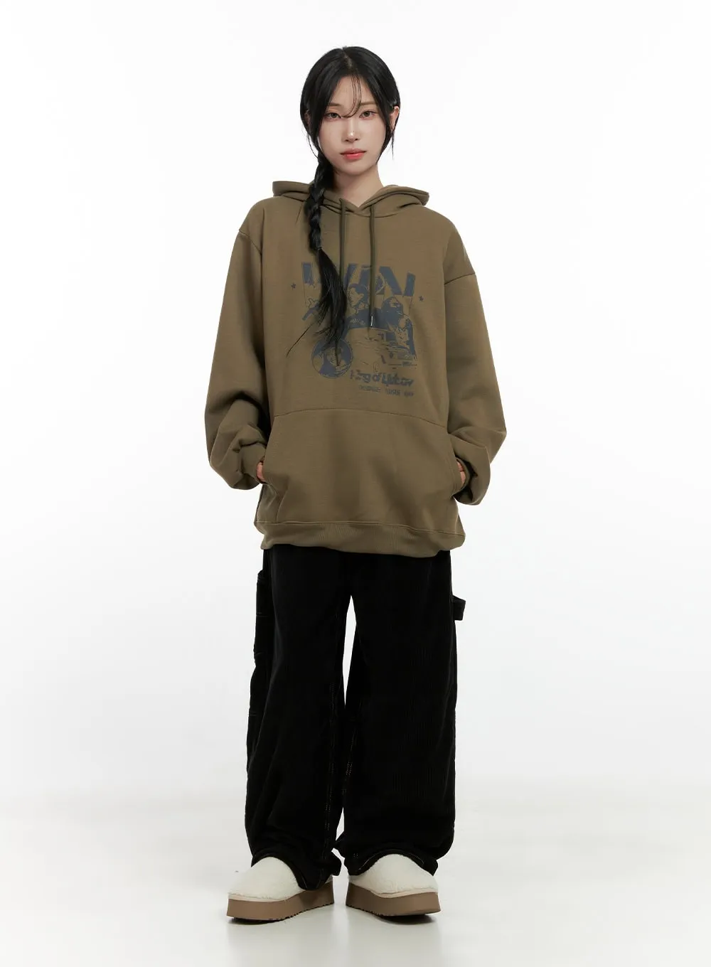 Chic Graphic Oversized Hoodie CN407