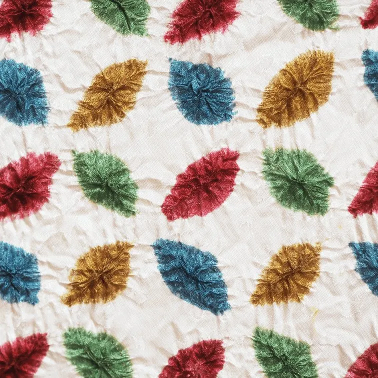 Colorful cute pattern on white haori