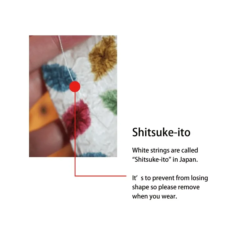 Colorful cute pattern on white haori