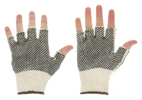 CONDOR Fingerless Knit Gloves - PVC Dotted Palm for Enhanced Dexterity