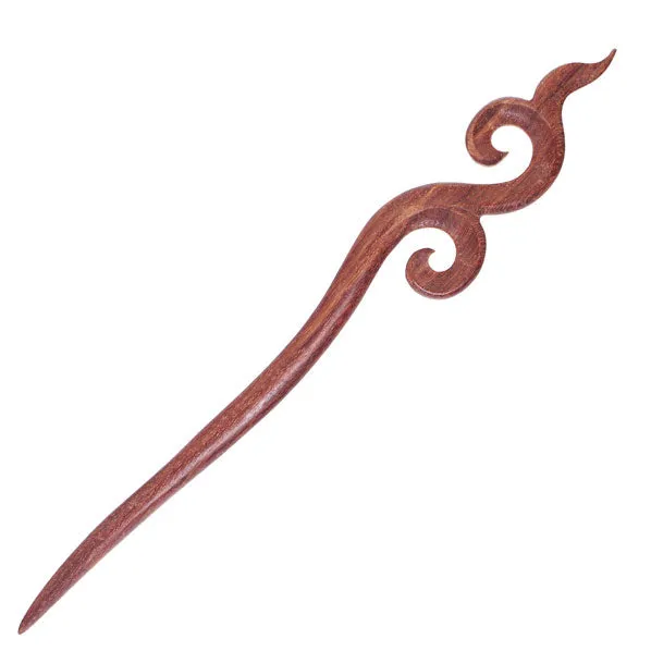 CrystalMood Handmade Carved Wood Hair Stick Lace
