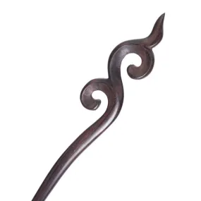 CrystalMood Handmade Carved Wood Hair Stick Lace