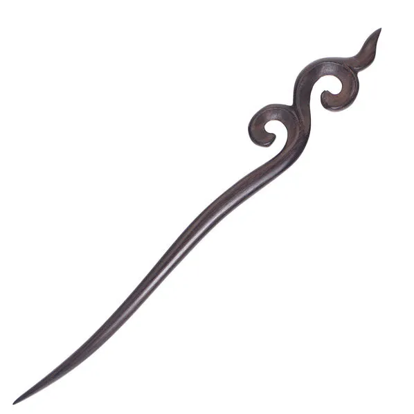 CrystalMood Handmade Carved Wood Hair Stick Lace