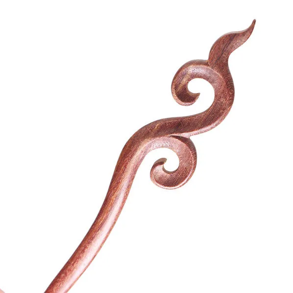 CrystalMood Handmade Carved Wood Hair Stick Lace
