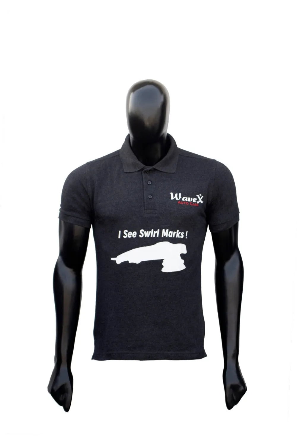 Detailing Merchandise Combo 2- WaveX Dark Grey Collar T-Shirt   WaveX Detailing Apron   WaveX Detailing Cap