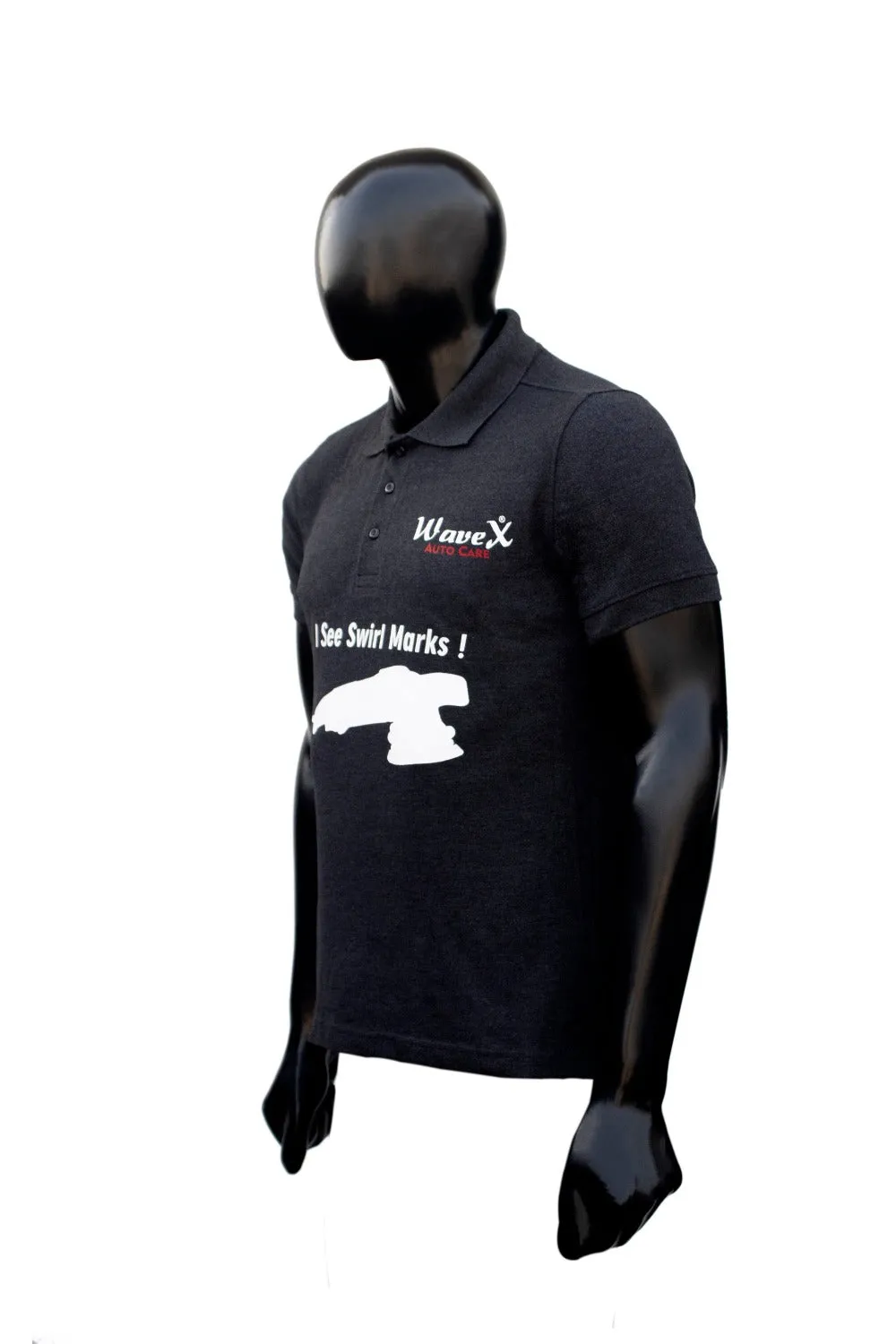 Detailing Merchandise Combo 2- WaveX Dark Grey Collar T-Shirt   WaveX Detailing Apron   WaveX Detailing Cap