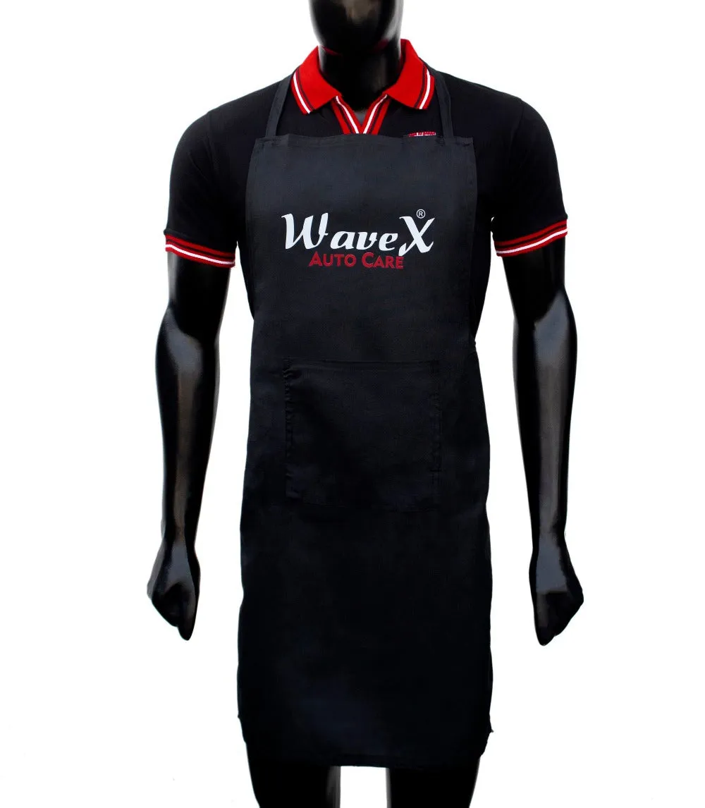 Detailing Merchandise Combo 2- WaveX Dark Grey Collar T-Shirt   WaveX Detailing Apron   WaveX Detailing Cap