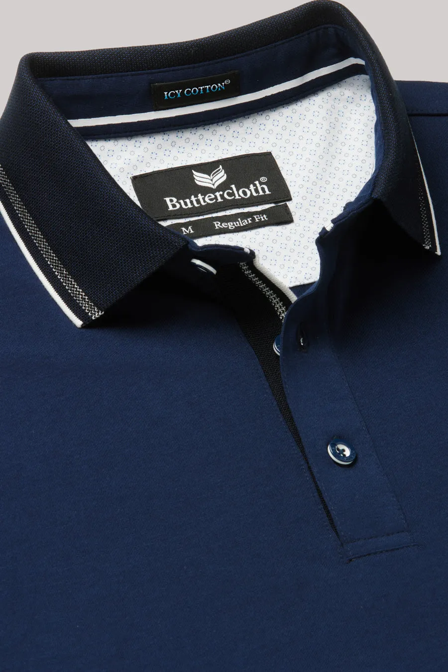 Distinct Riff In Icy Cotton