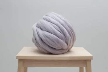 DIY Knit Kit With Needles, Lap Throw 30x50 in, Merino wool