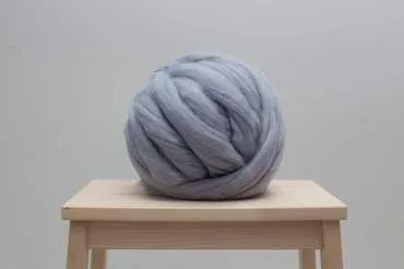 DIY Knit Kit With Needles, Lap Throw 30x50 in, Merino wool