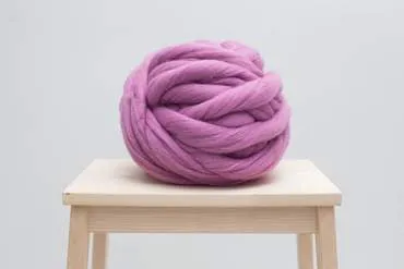 DIY Knit Kit With Needles, Lap Throw 30x50 in, Merino wool
