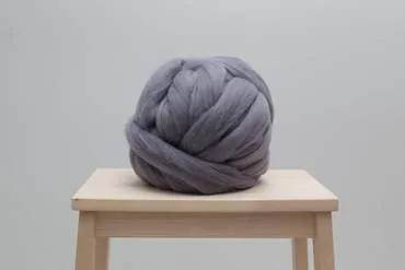 DIY Knit Kit With Needles, Lap Throw 30x50 in, Merino wool